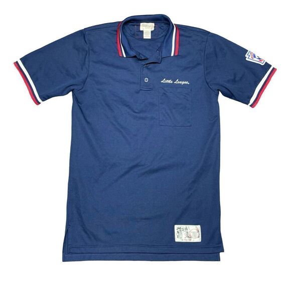 Little League Baseball Polo Mens Navy Blue Made In USA Polo Honigs Uniform - Picture 1 of 10